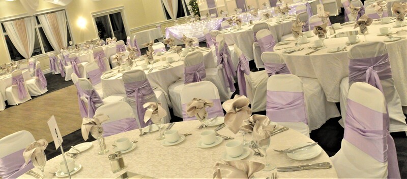 Satin Lavender Chair Cover Sashes for Kitchener Weddings and Events